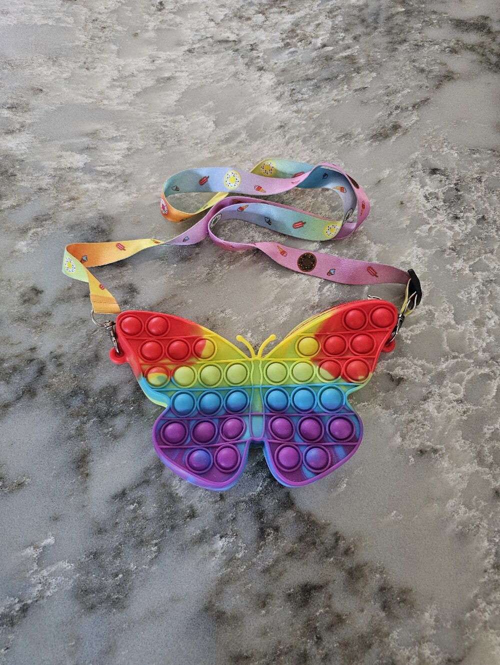 Poppi Rainbow Multicolor Butterfly Purse